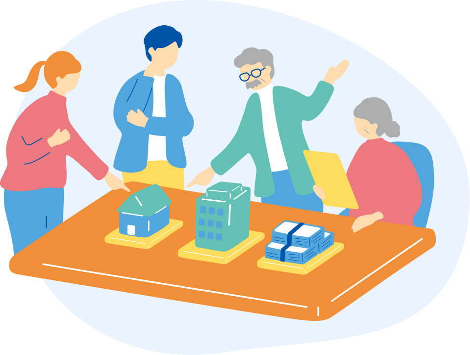 相続税申告のイラスト